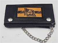 USA Leather Wallet w/Chain
