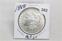1888 MS60 Morgan Dollar