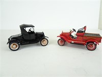 2 Vintage Toy Cars - 1925 Model T and Ford