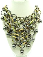 Camouflage Beaded, Chain Mail Style Necklace