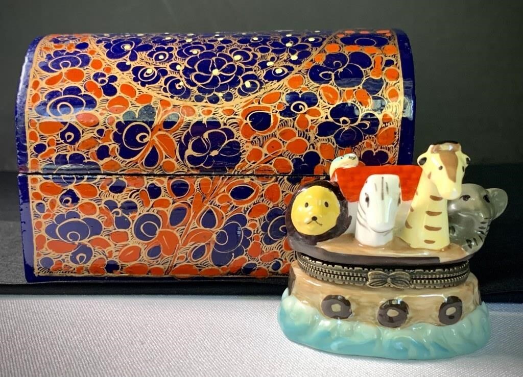 Trinket Boxes Noah’s Ark Porcelain Kashmiri