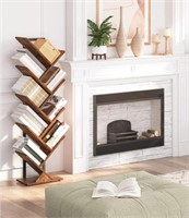 9-Tier Tree Bookshelf Rack, Book Organizer For