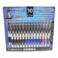 30-Pk Zebra Z-Grip Flight Pen