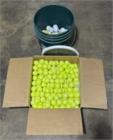 (SM) Bucket and box of Golf Balls Nike and more