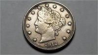 1912 D Liberty V Nickel High Grade Rare