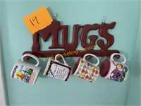 Mugs and Mug Wall Holder