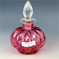 Fenton Cranberry Diamond Optic Perfume