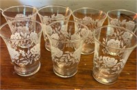 Vintage Libbey Rambler Rose Juice Glasses