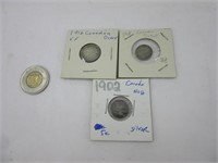 3 x 0.05$ Canada silver