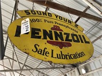 Pennzoil die cut Sound Your Z sign dated 8/63