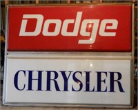 DODGE CHRYSLER S/S HEAVY PLASTIC DEALER SIGN