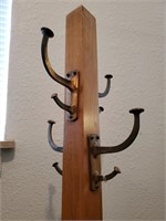 Vintage Oak Hat Rack