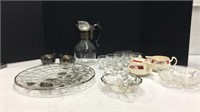Vintage Glass and Silverplated Items K12B