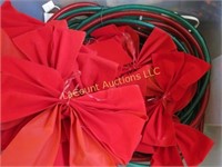 christmas rope lights large velvet bows