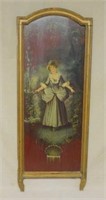 Hand Painted Panel of a Lady.