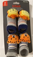 Infant rattle booties