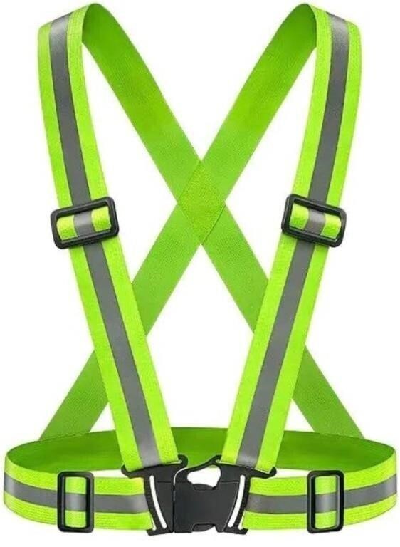 (new)(pack of 10) 3M Reflective Cross Belt Vest |