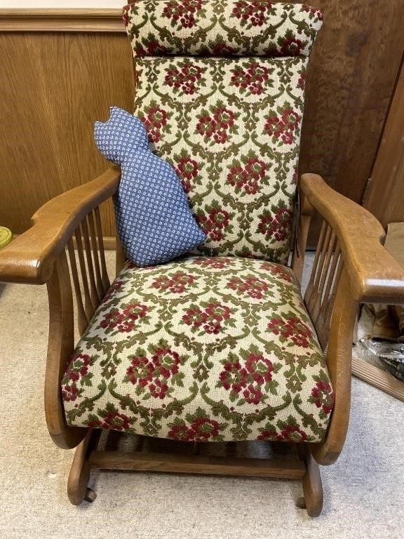 Wood Framed Rocking Chair