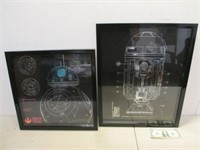 2 Star Wars Framed Character Diagram Prints