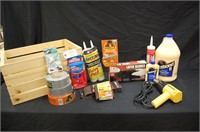 Caulk, Wood Glue, Tape & Heat Gun