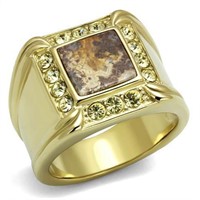 14k Gold Ip 4.12ct Smoky Quartz Ring