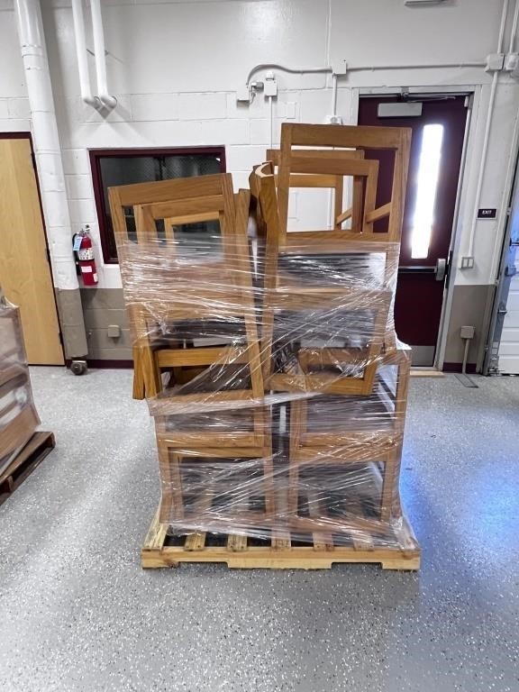 Pallet of Oak Office or Students Chairs