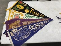 Vintage Rose Bowl Pennants Flags Souvenir