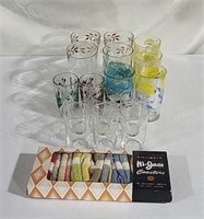 Glasses and coasters