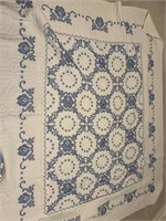 Blue and white quilt