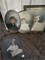 Four Antique Portraits of Girls