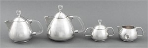 Frederick Lunning Tea and Coffee Pewter Service