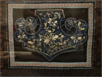 Framed Chinese Embroidered Rank Badge