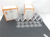 12 verres avec inscription champagne Taittinger
