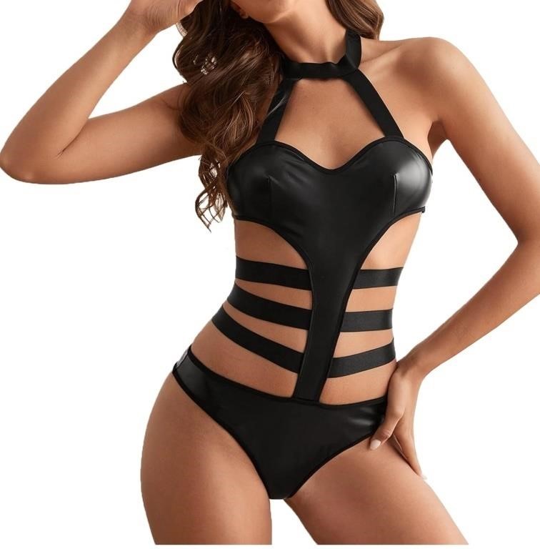 New size L Sexy Lingerie for Women Faux Leather