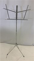 Music Stand Metal Foldable Silver