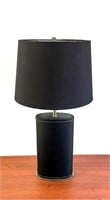 MCM DESIGN METAL AND FABRIC BOUND TABLE LAMP