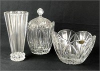 Rosenthal Crystal Vase and Block Crystal Bowl &