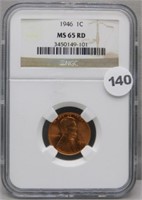 1946 NGC MS65RD Wheat Cent.