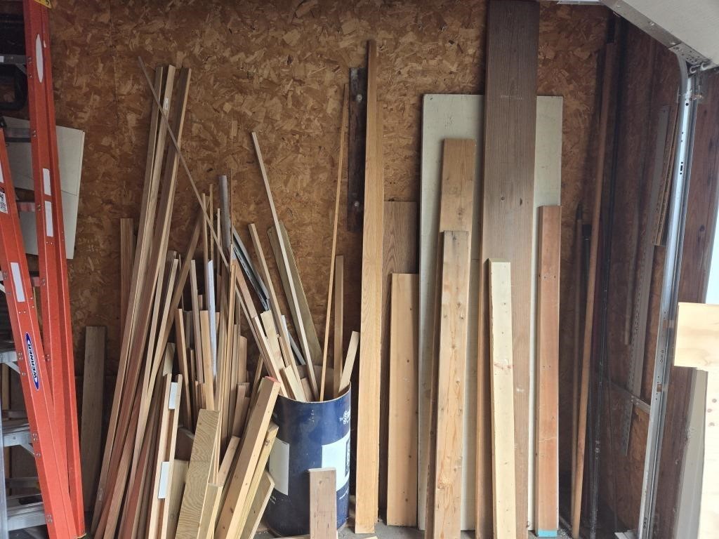 All wood against the wall