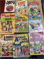Archie comics and joke books