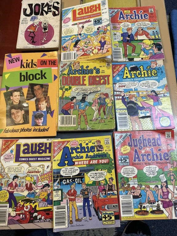 Archie comics and joke books