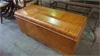 ANTIQUE LANE WATERFALL CEDAR CHEST W/TRAY, PAPERS