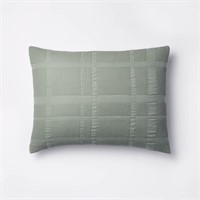 Teal Green Waffle Matelasse Quilt Sham - McGee