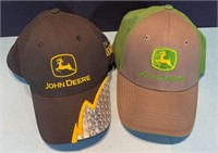 2-John Deere ball caps NEVER WORN