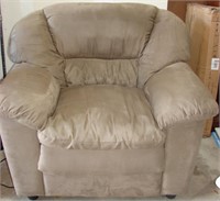 Beige Suede Loveseat Sofa Chair
