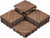 Yaheetech 27 Pcs Fir Wood Flooring Tiles,