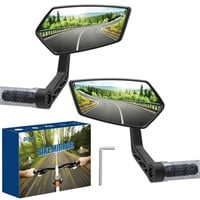 Diyife Bike Mirror, [A Pair] Aluminum HD Wide Angl
