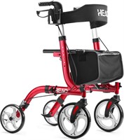 HEAO Rollator Walker  10 Wheels  Red.