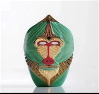 Grand Babboon Verde Porcelain Tabletop Vase 14"H