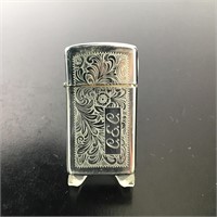 ZIPPO LIGHTER ETCHED MONOGRAMMED